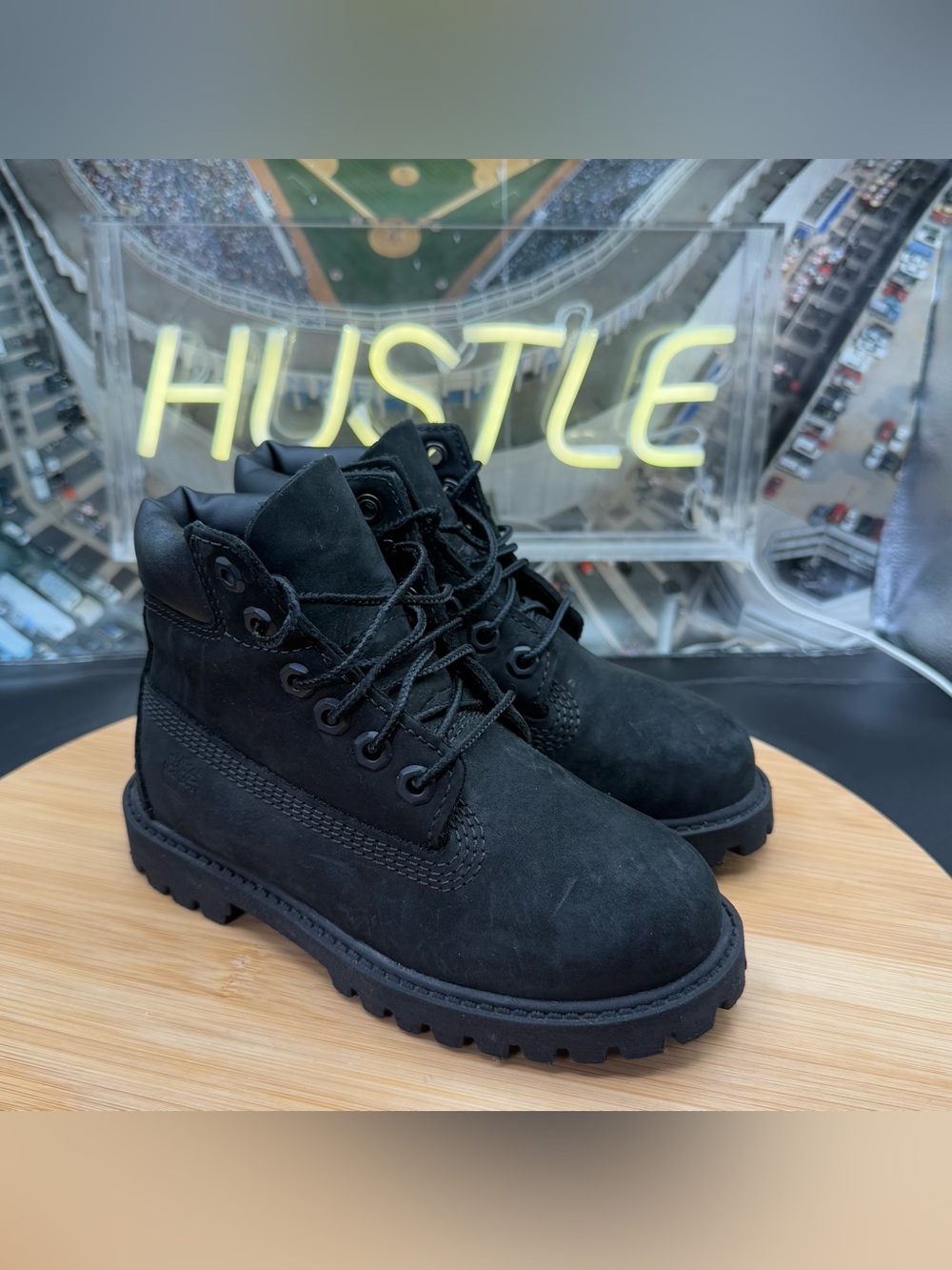 Timberland Premium 6-Inch Boot -Toddler - Black/Nubuck Size 10